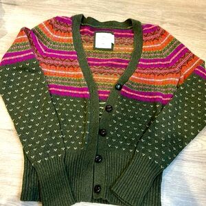Timeless women button sweater sz s